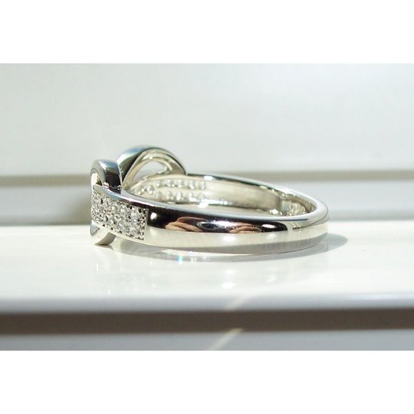 925 STERLING SILVER Infinity Pave Set Cubic Zirconia Ring - Picture 9 of 16